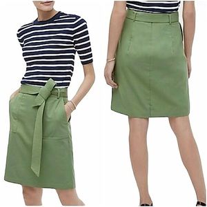 J. Crew Belted A-Line Skirt
